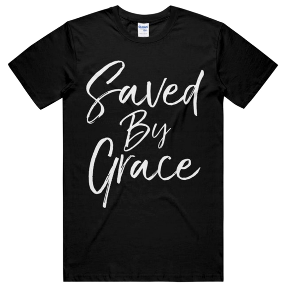 Saved by grace tshirt up to 5X - Picture 1 of 2